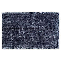 Home Dynamix Ultimate Luxury Solid 21" x 34" Bath Mat in Navy/Blue