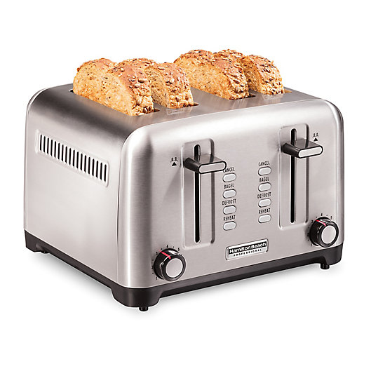 Alternate image 1 for Hamilton Beach® Professional Stainless Steel 4-Slice Toaster