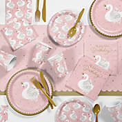 Creative Converting&trade; 81-Piece Stylish Swan Birthday Party Supplies Kit in Pink