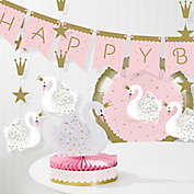 Creative Converting&trade; 6-Piece Stylish Swan Birthday Party Decorations Kit in Pink
