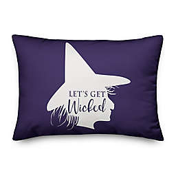 Designs Direct "Let's Get Wicked" Rectangle Throw Pillow in Purple