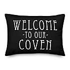 Alternate image 0 for Designs Direct &quot;Welcome to our Coven&quot; Rectangle Throw Pillow in Black
