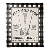 Salem Sisters Broomstick Co. 50x60 Throw in WHITE