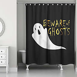 Beware of Ghosts 71x74 Shower Curtain