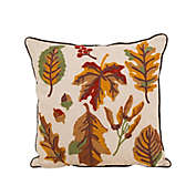 glitzhome&reg; Fall Leaves Square Throw Pillow in Beige