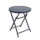 Alternate image 0 for Folding 24-Inch Glass Bistro Table in Navy