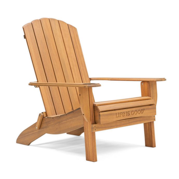 Life is Good® Adirondack Folding Chair in Natural | Bed Bath and Beyond