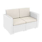 Alternate image 1 for Monaco Wickerlook 4-Piece Patio Furniture Set in White