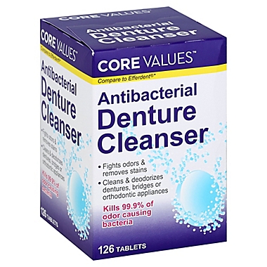 Harmon&reg; Core Values&trade; 126-Count Antibacterial Denture Cleanser Tablets. View a larger version of this product image.