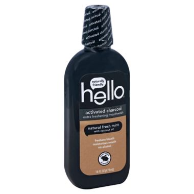 Hello&reg; 16 oz. Naturally Friendly&trade; Activated Charcoal Natural Fresh Mint Mouthwash. View a larger version of this product image.