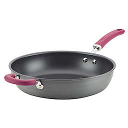 Rachael Ray™ Create Delicious Nonstick Hard-Anodized Deep Skillet in Grey/Burgundy
