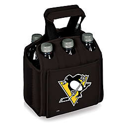 NHL Pittsburgh Penguins Insulated Six Pack Beverage Carrier in Black