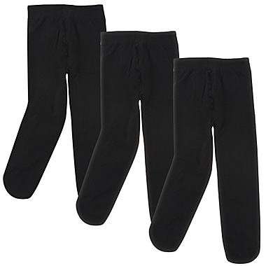 Luvable Friends&reg; Size 0-9M Tights in Black (Set of 3). View a larger version of this product image.