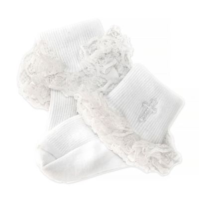 baby christening socks