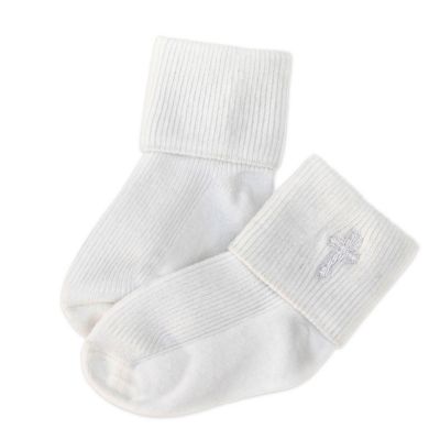 baby boy christening socks