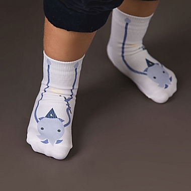Squid Socks&reg; Size 2-3T 3-Pack Cameron Socks in White. View a larger version of this product image.