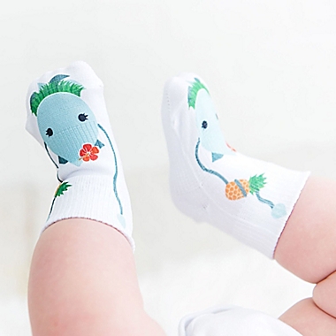 Squid Socks&reg; Size 2-3T 3-Pack Claire Socks in White. View a larger version of this product image.