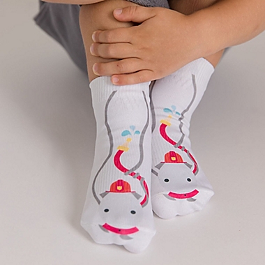Squid Socks&reg; Size 2-3T 3-Pack Caleb Socks in White. View a larger version of this product image.