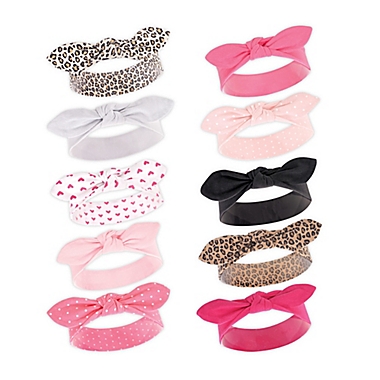 Hudson Baby&reg; Leopard Size 0-24M 10-Pack Headbands. View a larger version of this product image.
