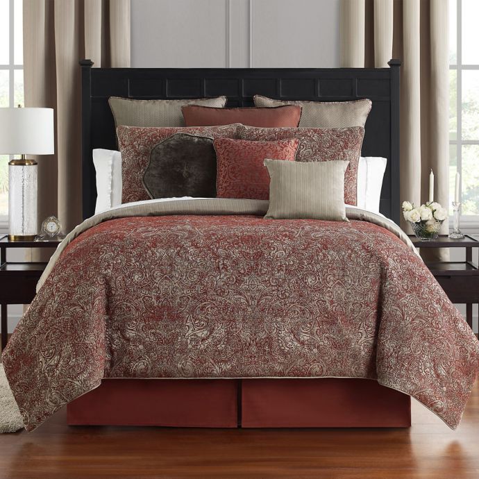 Waterford Caine 3 Piece Reversible Duvet Cover Set Bed Bath