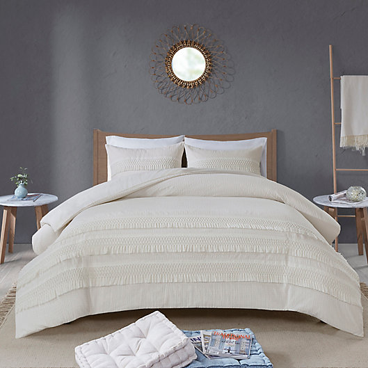 Cotton Rich Blend Premium Bedding Seersucker Silver Grey Bedding Set 