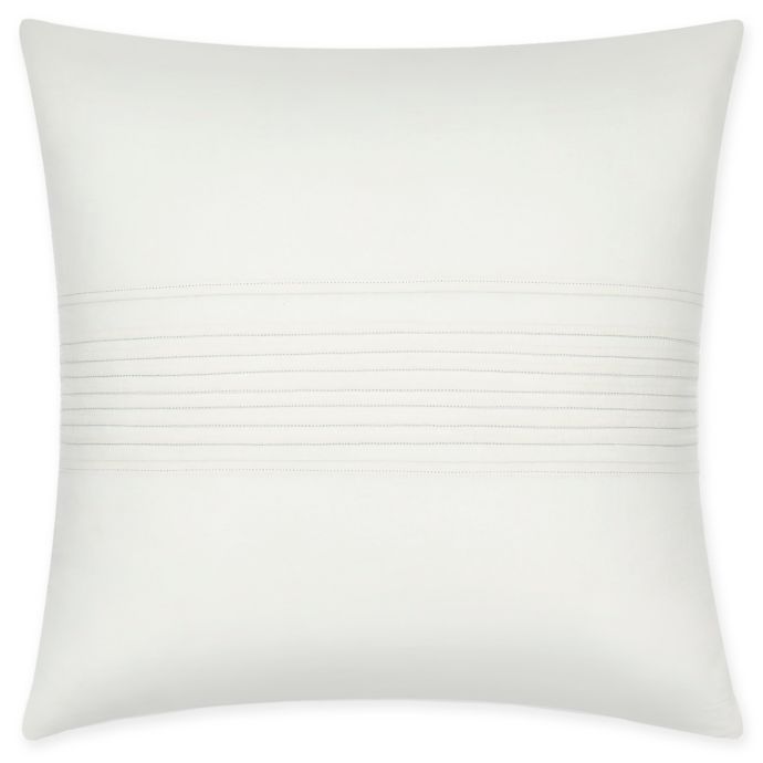 Calvin Klein Pleated Square Throw Pillow in Cream | Bed ...