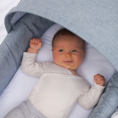 Lulyboo&reg; Indoor/Outdoor Cuddle &amp; Play Lounge in Denim. View a larger version of this product image.