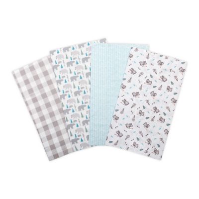 Trend Lab&reg; 4-Pack Flannel Burp Cloth