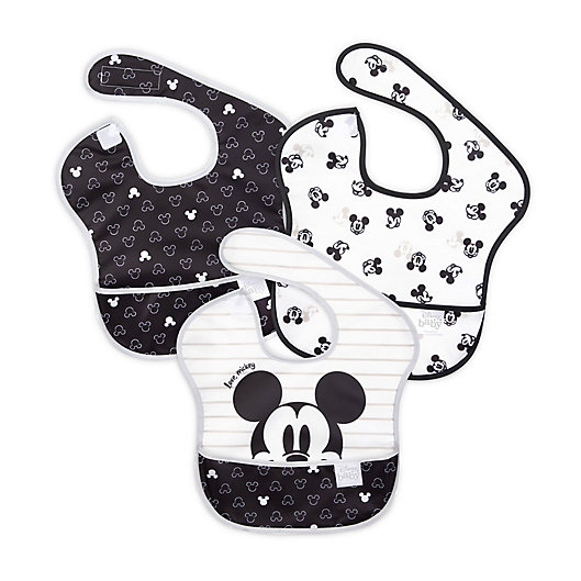 Alternate image 1 for Bumkins® Disney® Mickey Mouse 3-Pack SuperBibs® in Black