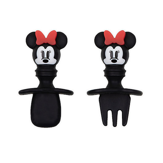 Alternate image 1 for Bumkins® Disney® Minnie Mouse Silicone Toddler Chewtensils™ in Black