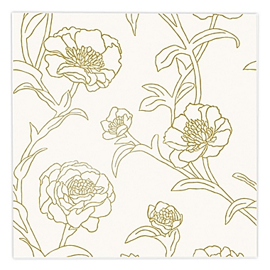 TEMPAPER® Peonies Removable Peel and Stick Wallpaper in Gold | Bed Bath &  Beyond