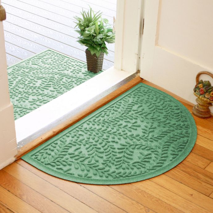 Weather Guard™ Boxwood 24Inch x 39Inch Half Oval Door Mat Bed Bath