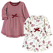 Touched by Nature&reg; Size 10Y 2-Pack Holly Organic Cotton Long Sleeve Holiday Dresses