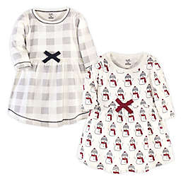 Touched by Nature Size 12Y 2-Pack Organic Cotton Snowman Holiday Dress Set