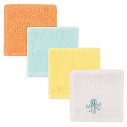 Luvable Friends® 4-Pack Octopus Washcloths in Yellow