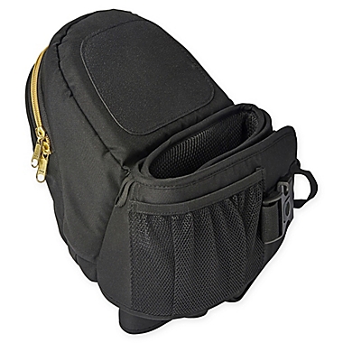 TushBaby Ergonomic Hip Seat Carrier in Black/Gold. View a larger version of this product image.