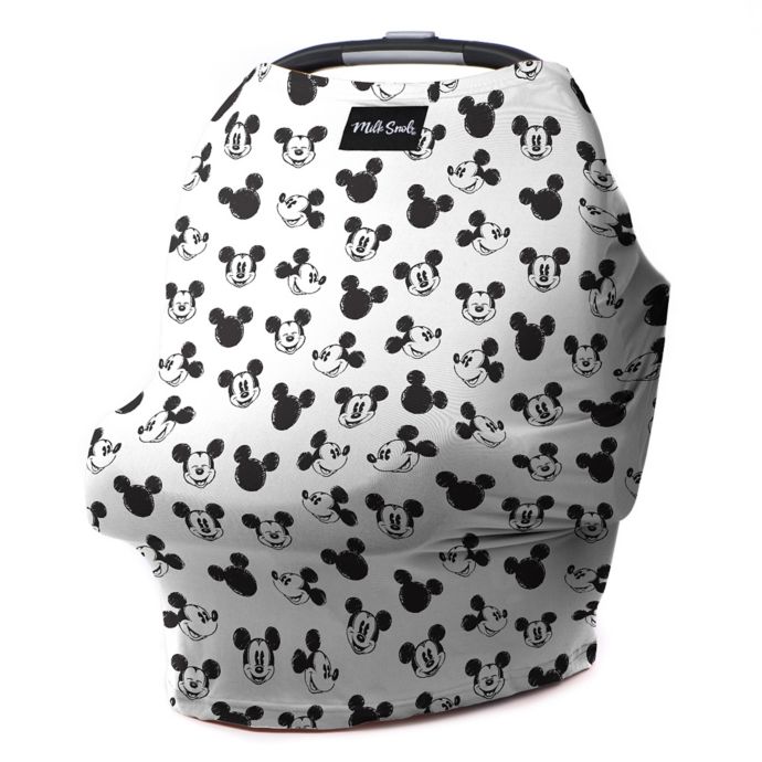 Milk Snob Multi Use Mickey Sketch Car Seat Cover In Black White Bed Bath Beyond