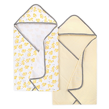 Burt&#39;s Bees Baby&reg; 2-Pack Organic Cotton Hooded Towels in Sun. View a larger version of this product image.