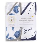 Alternate image 1 for Burt's Bees Baby&reg; 2-Pack Organic Cotton Hooded Towels in Indigo