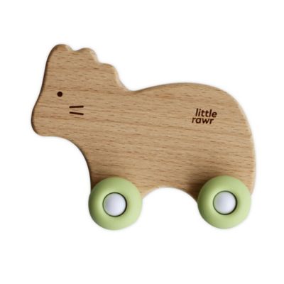 wooden animal teether