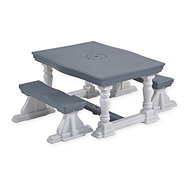 Step2&reg; 3-Piece Farmhouse Table and Bench Set. View a larger version of this product image.