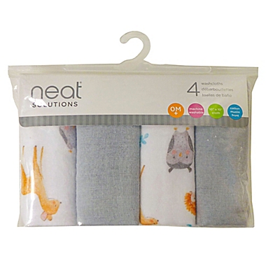 Neat Solutions 4-Pack Woven Washcloths. View a larger version of this product image.