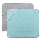 Alternate image 0 for Neat Solutions&reg; 2-Pack Fish Hooded Towels in Teal/Grey