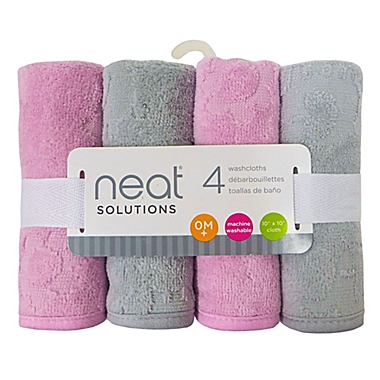 Neat Solutions&reg; 4-Pack Woven Washcloths. View a larger version of this product image.