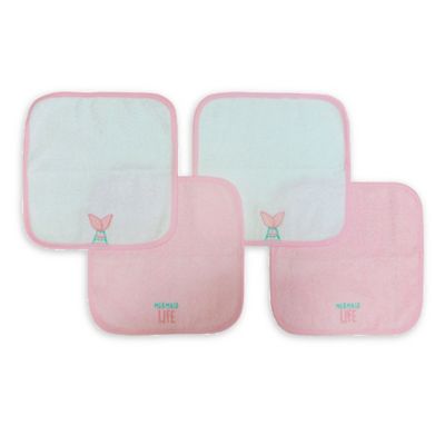 Neat Solutions 4-Pack Woven Washcloths in Pink