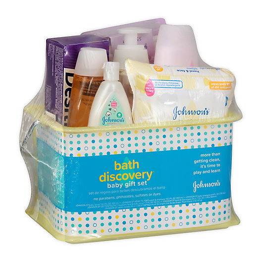 Alternate image 1 for Johnson's 7-Piece Bath Discovery Baby Gift Set