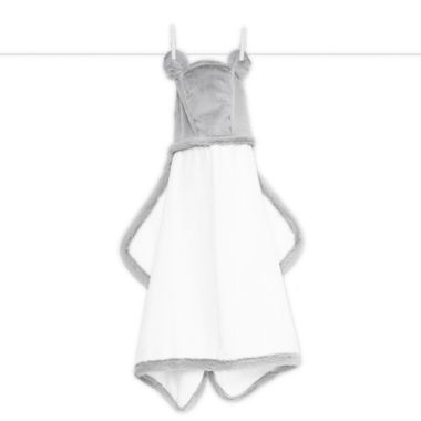 Little Giraffe&reg; Chenille Hooded Towel in Silver. View a larger version of this product image.