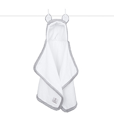 Little Giraffe&reg; Chenille Hooded Towel in Silver. View a larger version of this product image.