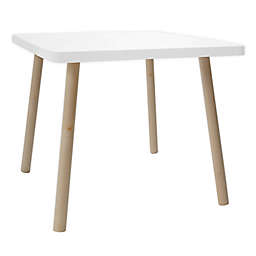 Nico & Yeye Tippy Toe 23.5-Inch Square Kids Table in Maple/White