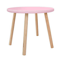 Nico & Yeye Peewee 23.5-Inch Round Kids Table in Maple/Pink